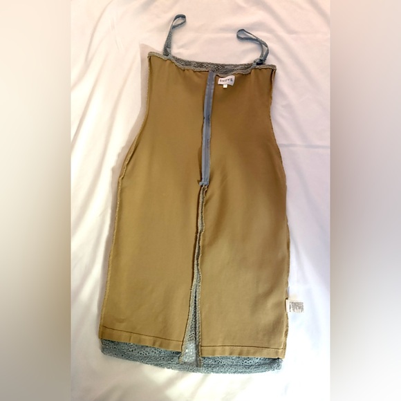 SNDYS Lace Bodycon Midi Dress Blue Grey | Strappy Slip Dress - Picture 8 of 14